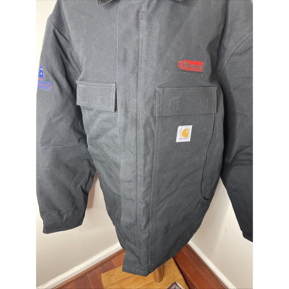 NEW Carhartt Jacket Mens XL Black Duck Traditional Coat C003 Logo Work Warm - Picture 8 of 11